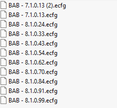 BAB ecfg files